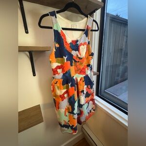 Colorful Abstract Sleeveless Dress